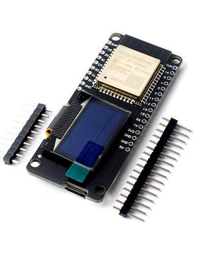 ESP32开发板WR32WIFI蓝牙模块340CP2102CH9102烧录夹LCD0.96屏-E
