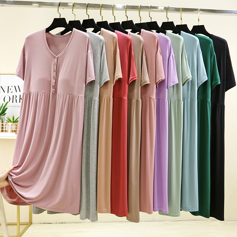 莫代尔家居服哺乳大码孕妇夏季