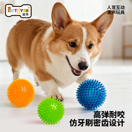 狗狗玩具发声毛刺球边牧金毛泰迪