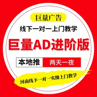 一对一辅导巨量引擎投放课程本地推实操课程巨量AD进阶版培训教程