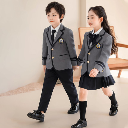 玩酷熊中小学生儿童校服春秋套装英伦风幼儿园园服老师西装班服潮