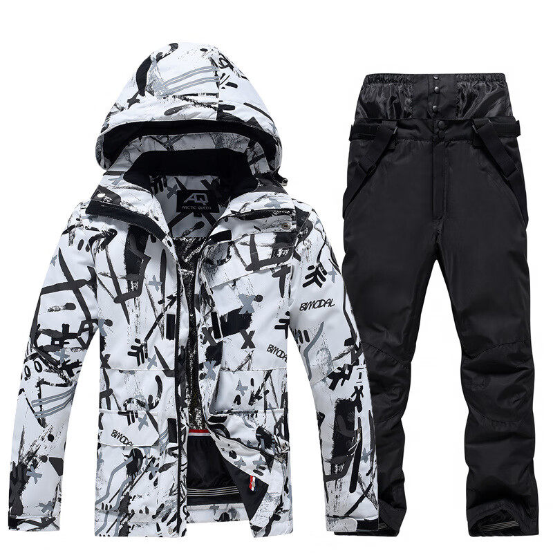 新品2023滑雪服套装男女款保暖加厚韩版单板双板滑雪衣裤套装红白