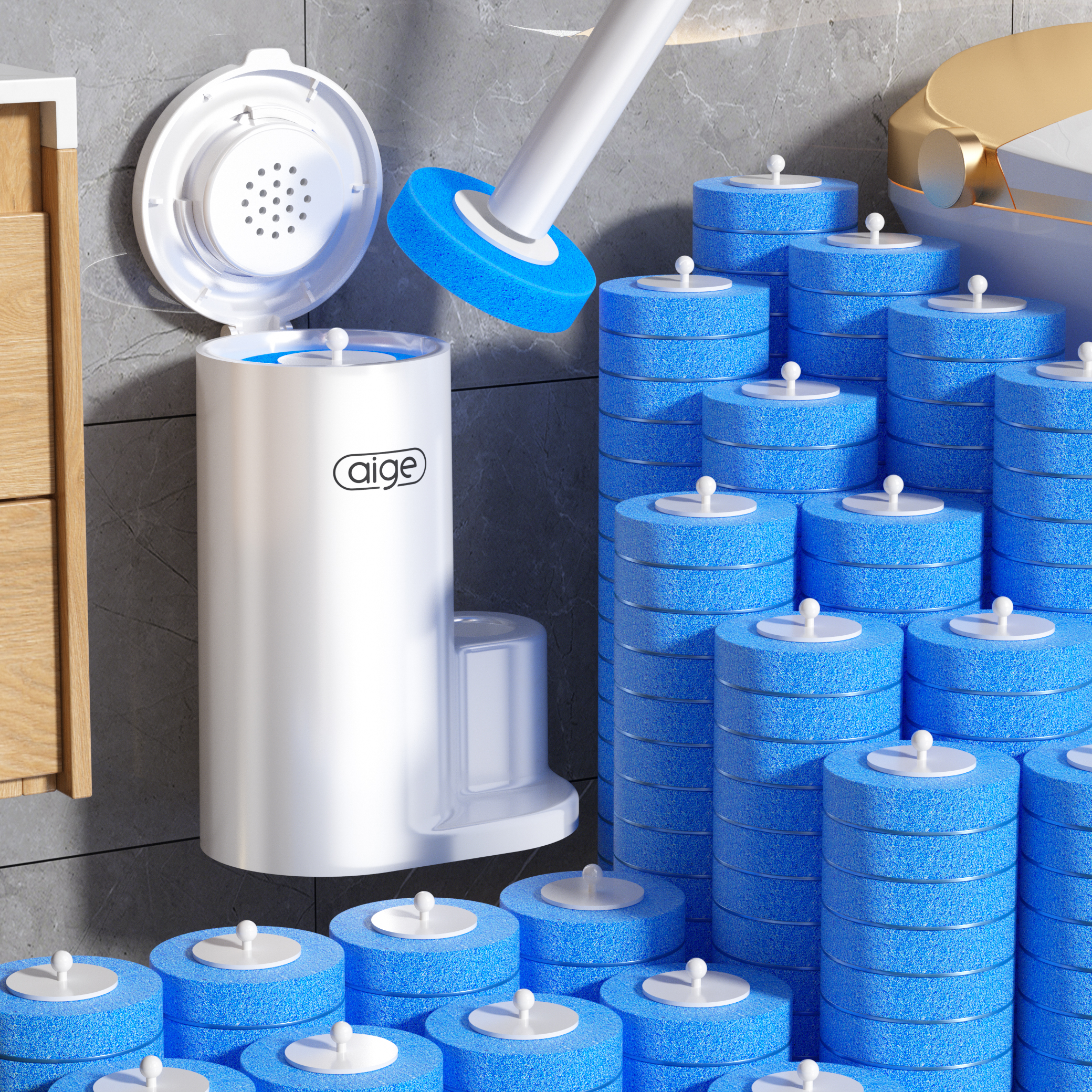 香薰一次性马桶刷清洁无死角