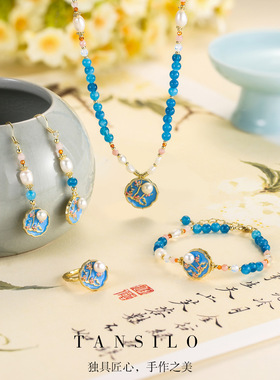 国潮新中式串珠珍珠项链送礼首饰