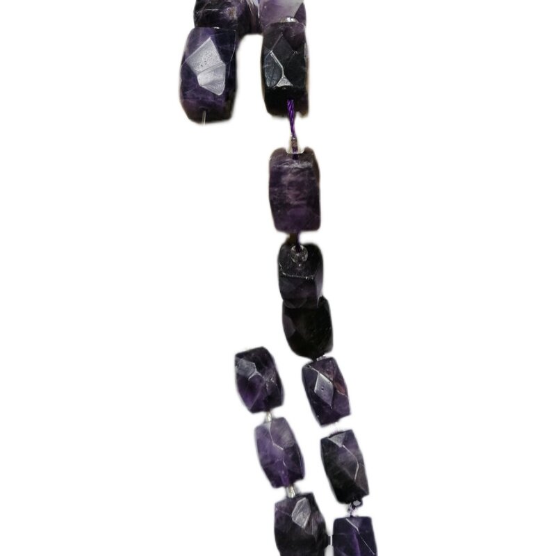 NATURAL CRYSTAL CUT BARREL BEADS 10*15MM FOUR CORNERS LOOSE BEADS PURPLE YELLOW WHITE BLUE GREEN GRAY HANDMADE JEWELRY DIY ACCESSORIES