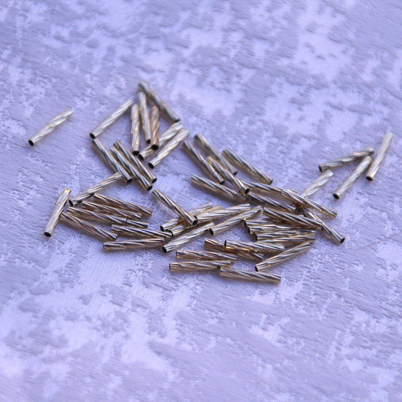黄铜金色闪闪细管散珠