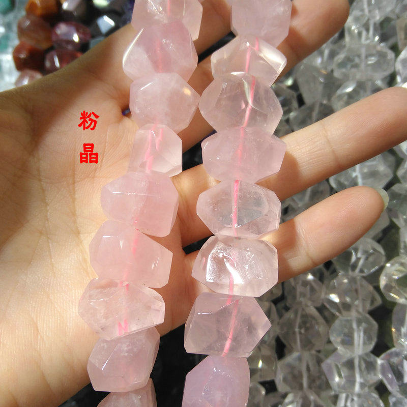 NATURAL STONE CUT BUCKET BEADS IRREGULAR PERFORATED BEADS PINK AND BLACK BLUE PURPLE GREEN WHITE AND YELLOW MORE THAN A DOZEN DIY JEWELRY