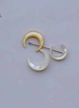 通用贝壳月亮吊坠手工配饰