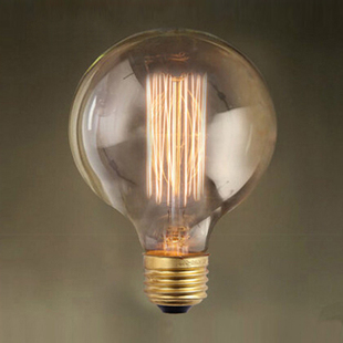 安迪生40W复古钨丝灯泡茶色暖色光源棕色琥珀色大球泡g80G95g125