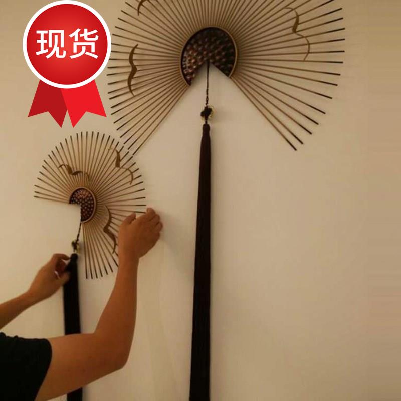 铁艺装饰新中式壁挂墙饰创意中国风1背景墙扇形挂件客厅玄关墙面|msdalam kategori Aksesori rumah, mural - dari Buy2taobao.com untuk memberikan perkhidmatan ejen Taobao profesional membeli