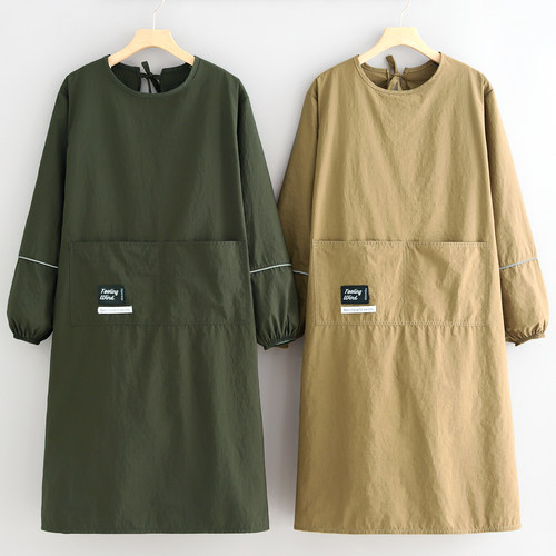 加长加大防泼水长袖罩衣防污耐脏