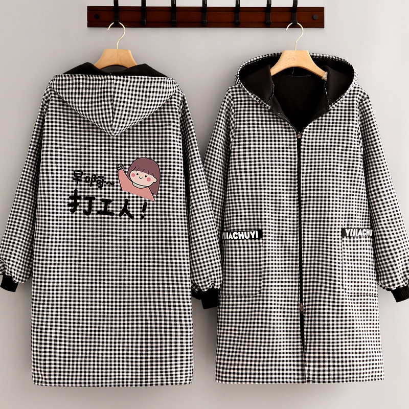 曼达萌加绒加厚保暖罩衣定制印字