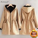 耐脏收腰外套女 围裙防风保暖工作服韩版 防水时尚 罩衣加绒加厚长袖