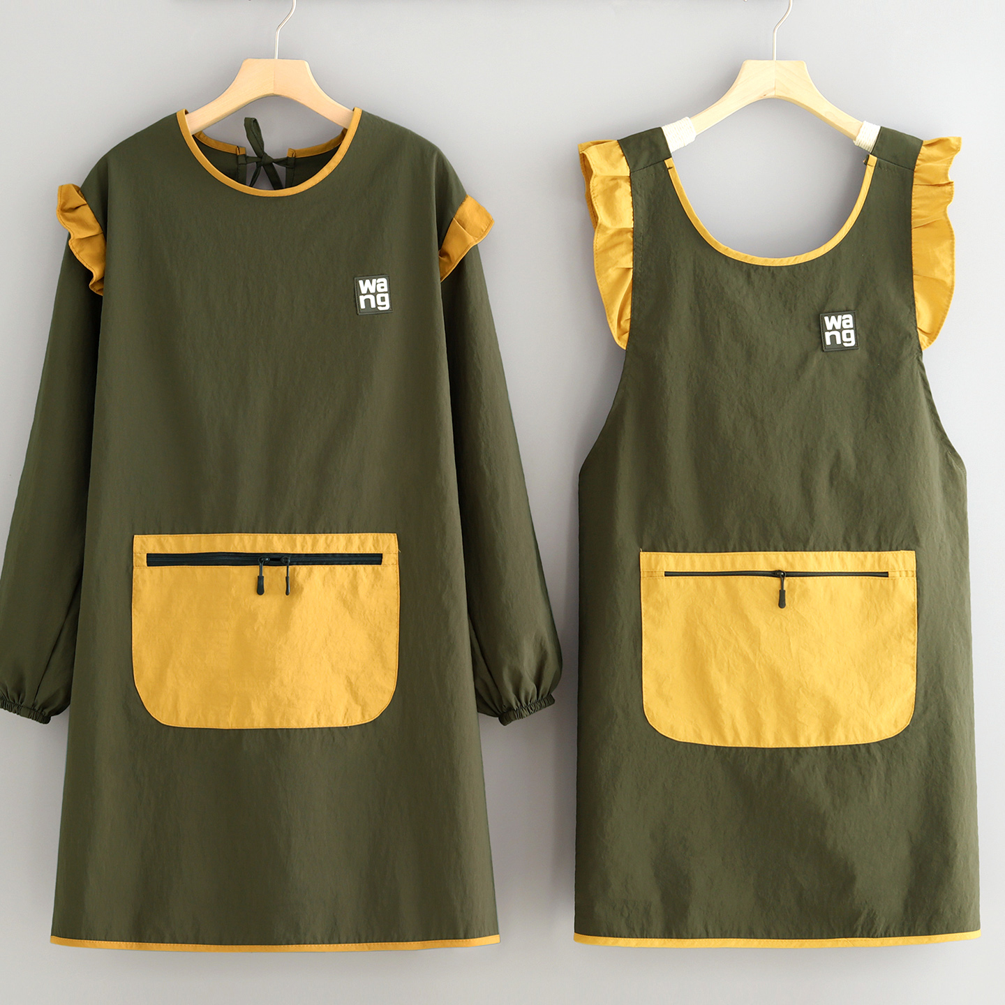 防泼水罩衣厨房做饭围裙防污