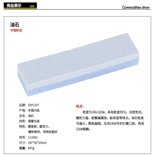 双面油石家用磨刀石菜刀磨刀器磨刀棒碳化硅磨石棕刚玉油石111940