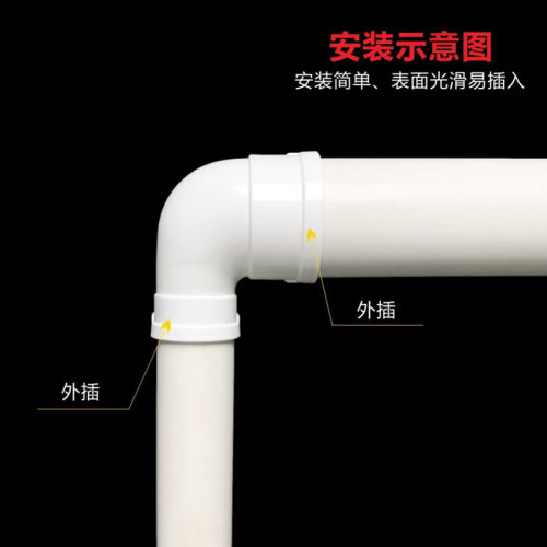 PVC水管变径弯头排水管异径110变90 75 90度直角大小管配件50 160