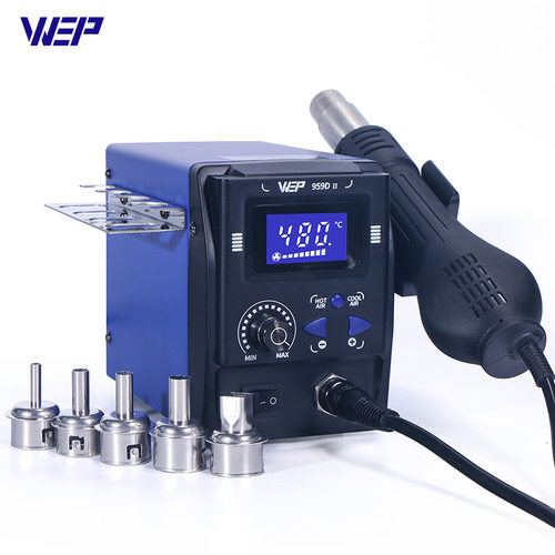 WEP-959D II 恒温数显热风拆焊台可调温热风枪焊台手机维修工具