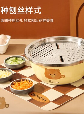 不锈钢304盆家用厨房打蛋和面料理盆洗菜淘米沥水盆洗奶瓶专用盆