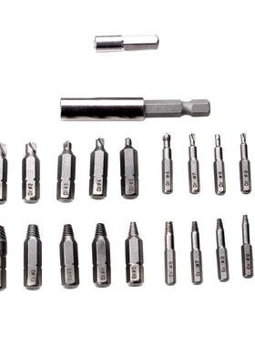损坏螺丝取出器套装22pcs螺钉拆卸器跨境Damaged Screw Extractor