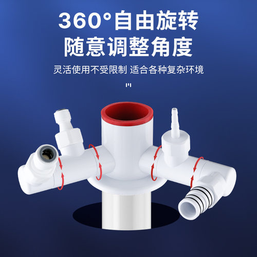 厨房下水管三通防臭多功能接头净水器洗碗机小厨宝过滤器排水