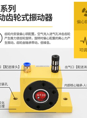 GT4气动涡轮震动K8振动器6空气10工业助流32下料13振荡16震荡锤