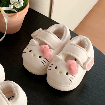 正版HelloKitty猫亲子玛丽珍棉鞋