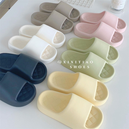 简约休闲百搭纯色防滑情侣拖鞋