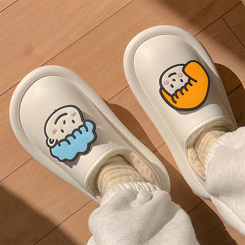 亲子全包跟保暖防滑防水棉拖鞋冬