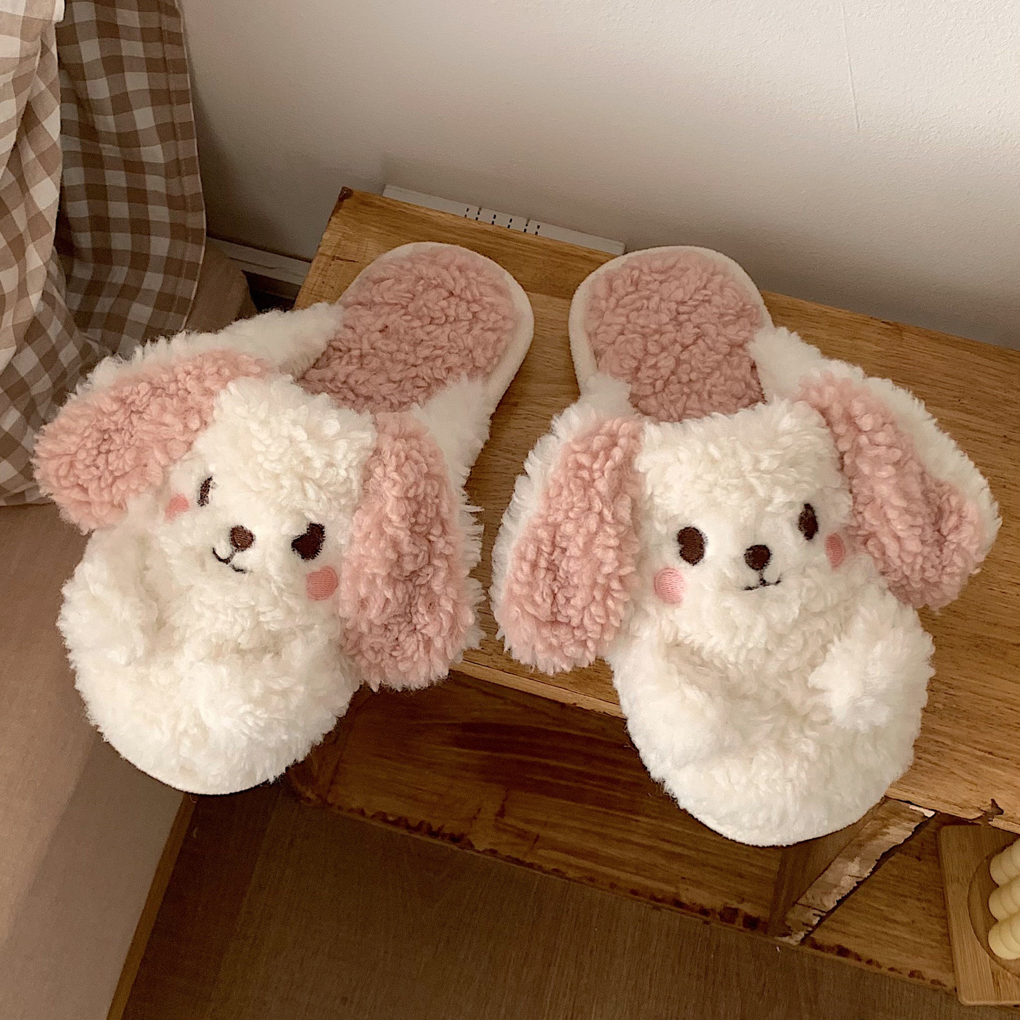 女冬季新款韩版少女心毛绒绒棉拖鞋ins潮可爱卡通防滑保暖居家鞋,居家布艺,居家棉拖/棉鞋,淘宝优惠券,粉丝福利购,淘宝优惠卷