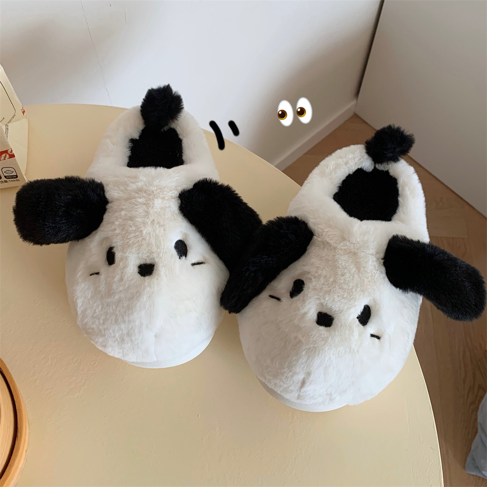 软萌冬季毛时尚新款学生棉拖鞋