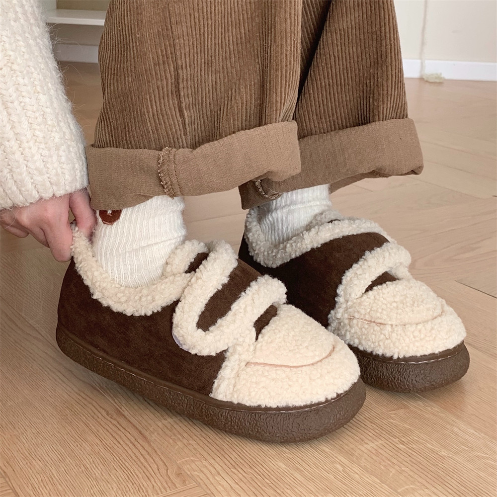 乐福豆豆鞋复古风加绒保暖新款舒适休闲冬季女士室内外防滑棉拖鞋,居家布艺,居家棉拖/棉鞋,淘宝优惠券,粉丝福利购,淘宝优惠卷