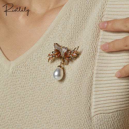 【蒋敦豪同款】Riotlily/艾特里里金穗初秋时尚胸针秋选臻品