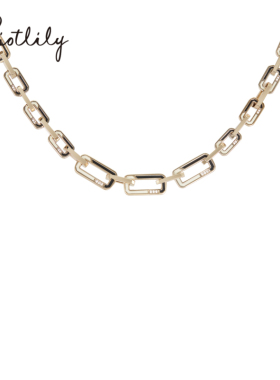 Riotlily艾特里里率性摩登项链几何链条雅酷黑白圣诞女款礼物