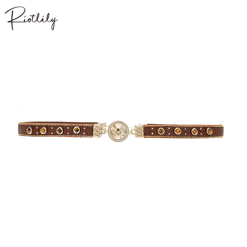 Riotlily/艾特里里金色蜜语系列项链经典送女友礼物棕色时尚复古