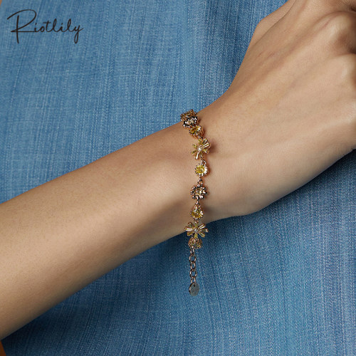 【田曦薇同款】Riotlily/艾特里里雏菊系列手链花朵设计秋选臻品