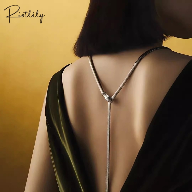 Riotlily/艾特里里尼罗河往事项链定制大气蛇骨链腰链送女友礼物