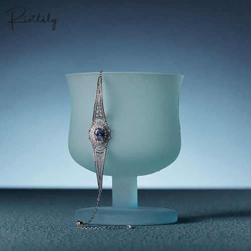 Riotlily/艾特里里皇家蓝系列手链复古风珍珠时尚精致秋选臻品