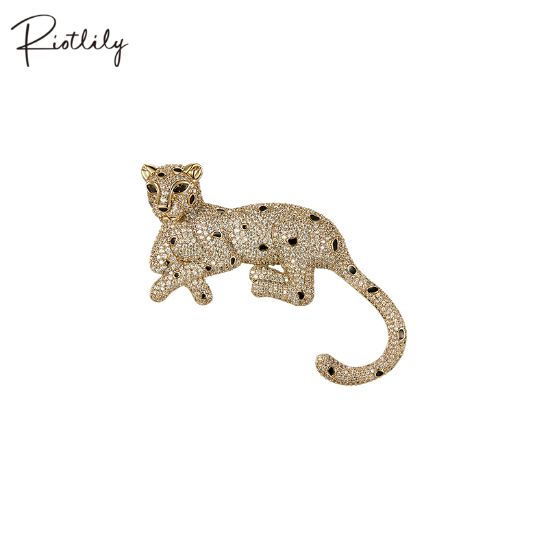 Riotlily/艾特里里金钱豹新年系列胸针送女友原创设计礼物欧美风