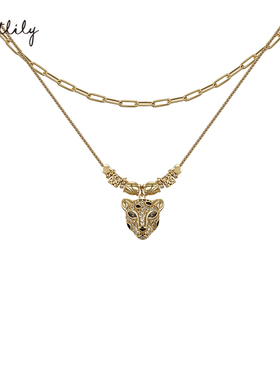 Riotlily/艾特里里金钱豹新年系列项链送女友原创设计金属质感