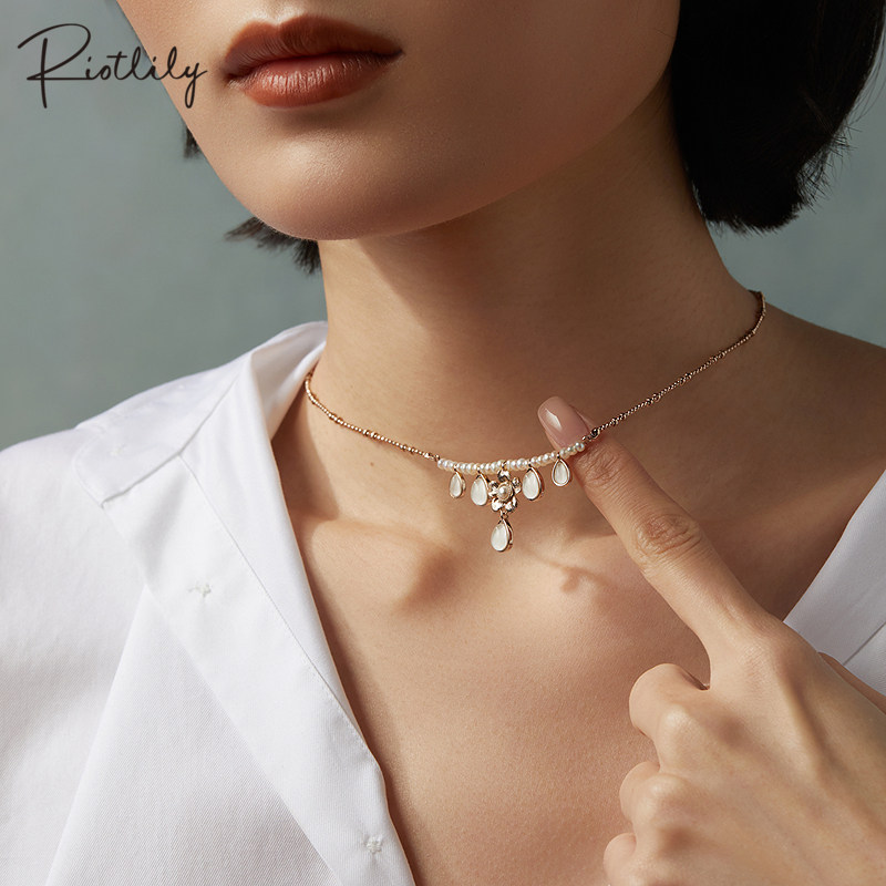 【许佳琪同款】Riotlily/艾特里里Cam&eacute;lia山茶花系列项链春季