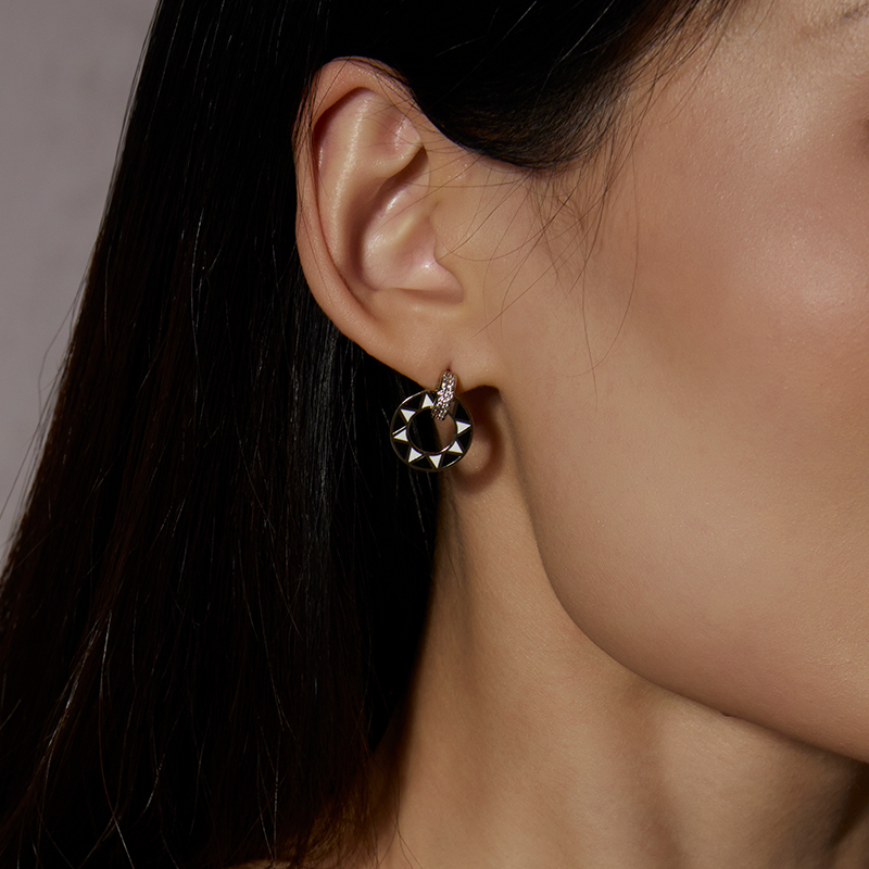 黑白耳环Riotlily华丽