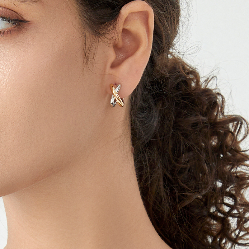 【礼盒装】Riotlily/艾特里里925银金色耳环时尚简约风圣诞送女友