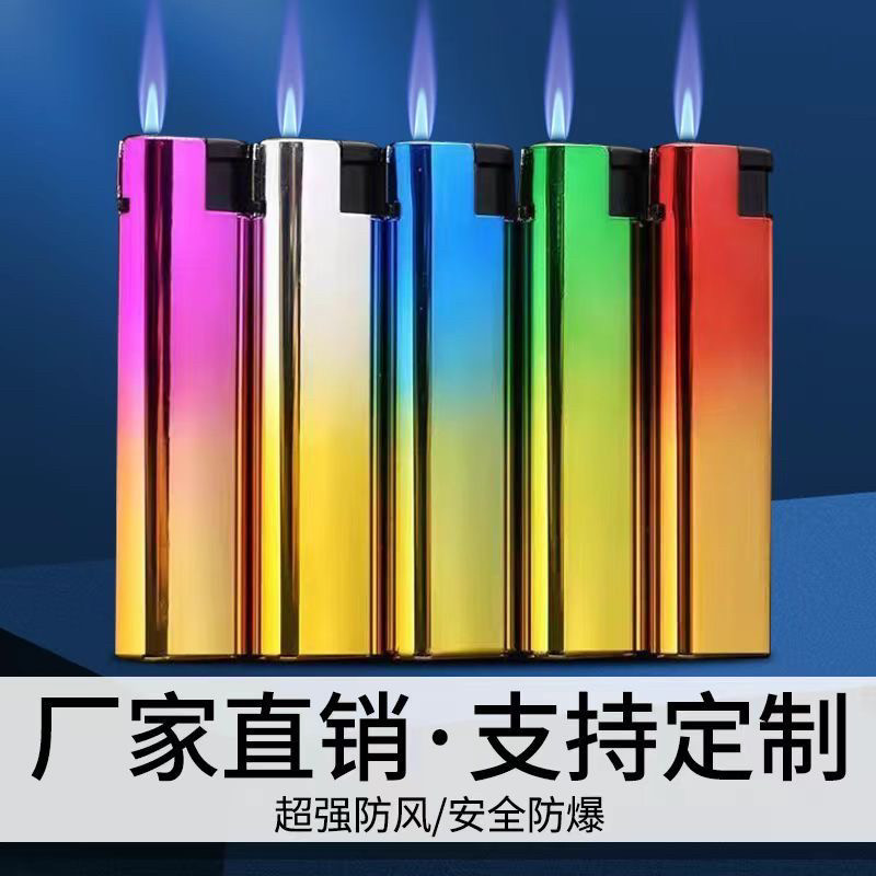 金属铁壳打火机防风定制订做印刷logo激光刻字一次性打火机批发