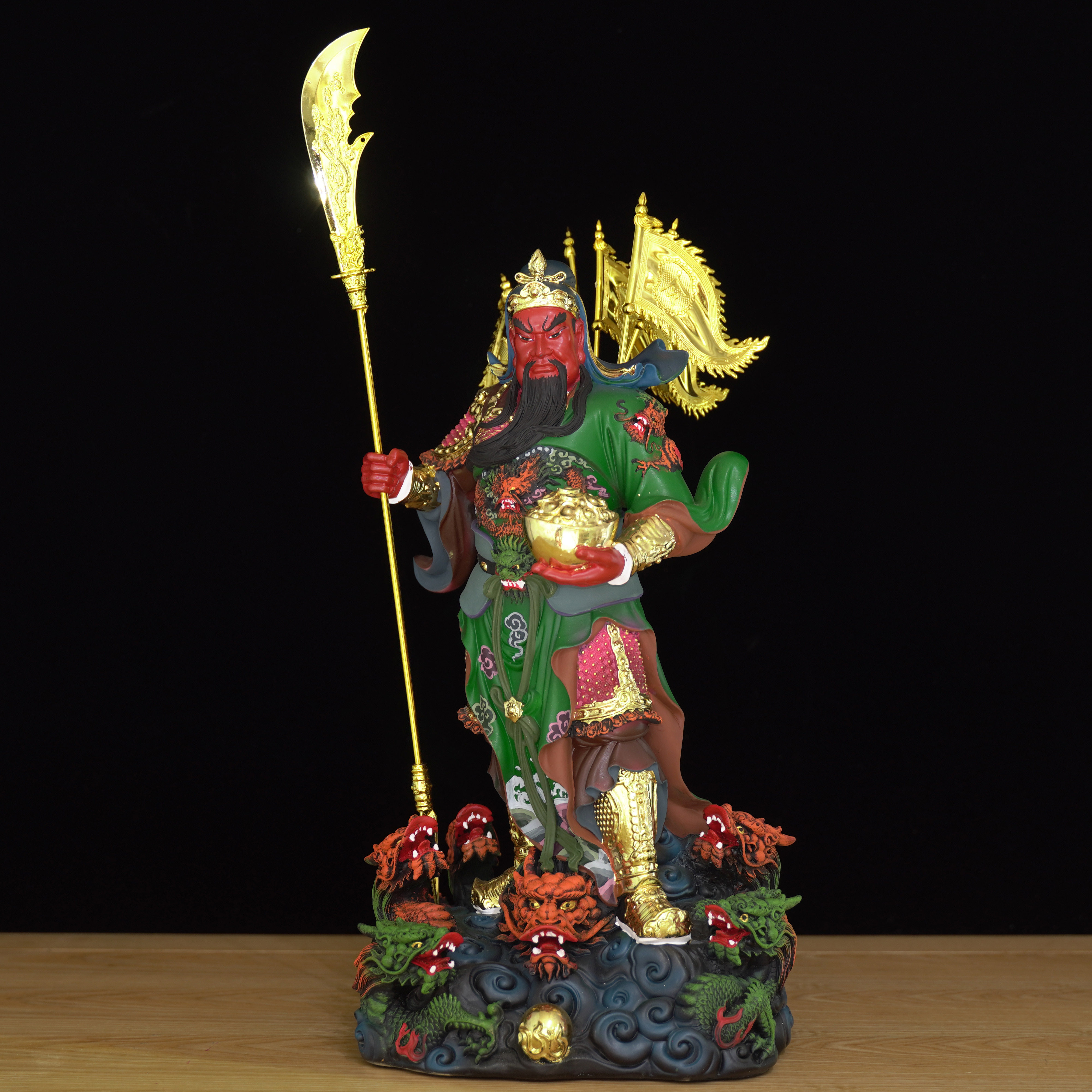关圣帝君武财神树脂供奉神像摆件