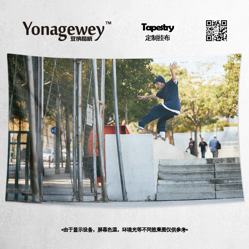 Tom penny欧美OG滑手滑板运动写真周边装饰海报背景墙布挂毯挂布
