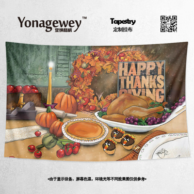 挂布感恩节火鸡节庆祝纪念氛围