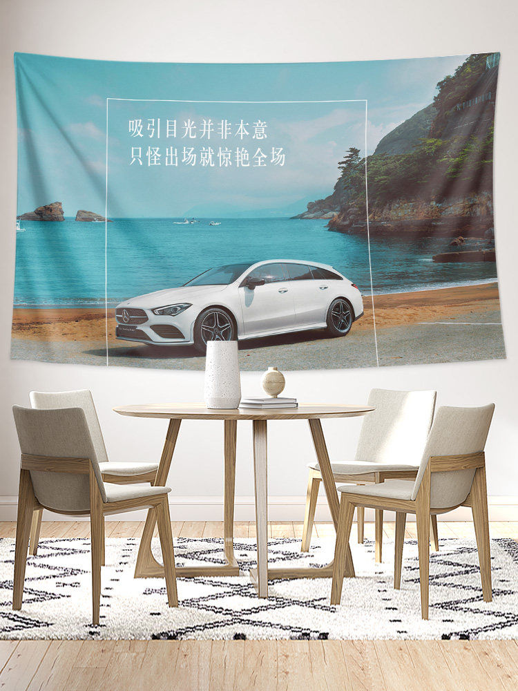 메르세데스-벤츠 AMG CLA 35 45 성능 자동차 기숙사 장식 그림 배경 벽 천 포스터 태피스트리 교수형 천