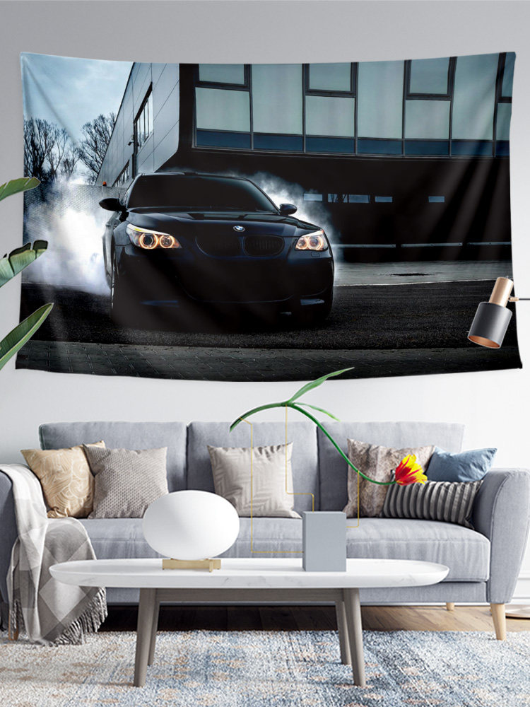 BMW BMW 5 시리즈 M5 E60 E61 감상적인 자동차 주변 장치 사진 장식 배경 벽 천 포스터 태피스트리 교수형 천