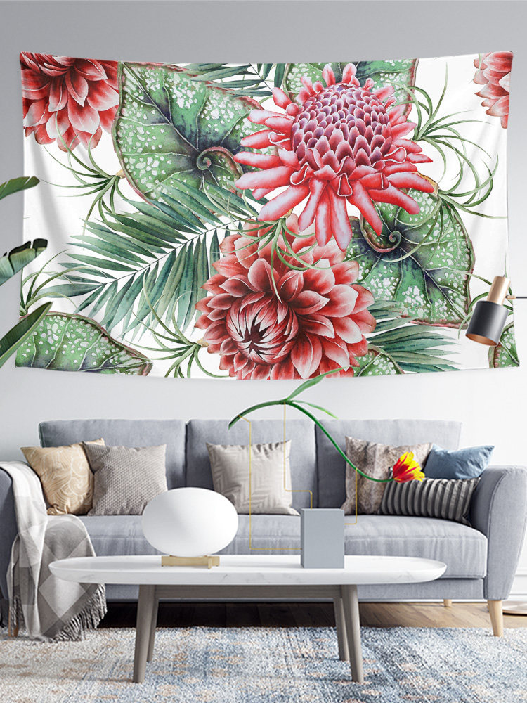 달리아 달리아 제라늄 모란 동양 국화 주변 벽 장식 배경 천 포스터 교수형 천 태피스트리 문 커튼