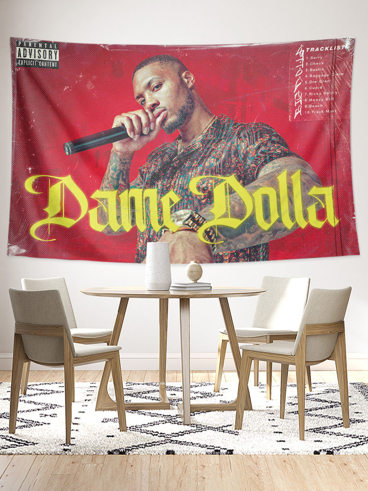 트레일 블레이저스 LILLARD LILLARD 스타 맞춤형 장식 포스터 배경 천으로 매달려 천 벽 취재 태피스트리